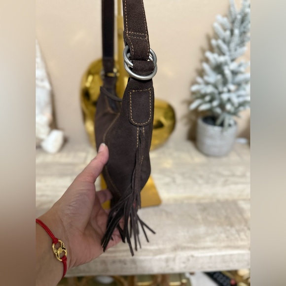 Polo by Ralph Lauren Dark Brown Fringe Shoulder Bag - Picture 7 of 11
